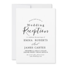 Delikat Svart Calligraphy-bröllop Mottagning