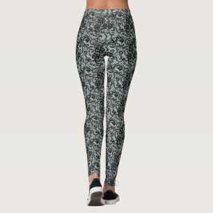 Delikat svart snöre leggings