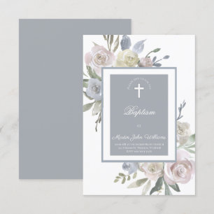 delikat vattenfärg ro ram   Baptism Inbjudningar