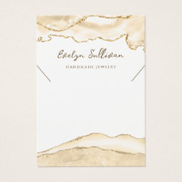 delikat visning av halshölje för persikoagel visitkort