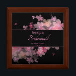Delikat Watercolor Bridesmaid Minnesask<br><div class="desc">Vackra och snyggt delikat målad blommigt med monogrammerad brudesserbjudande.</div>