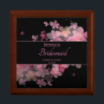 Delikat Watercolor Bridesmaid Minnesask<br><div class="desc">Vackra och snyggt delikat målad blommigt med monogrammerad brudesserbjudande.</div>