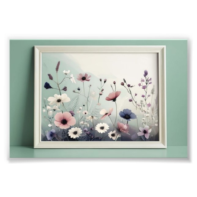 Delikat Wildblomma Fototryck (Framsidan)