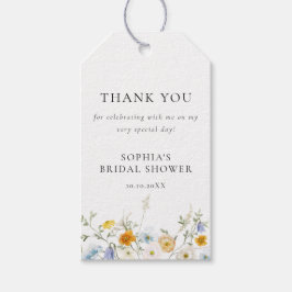 Delikat Wildblomma Tack Presentetikett