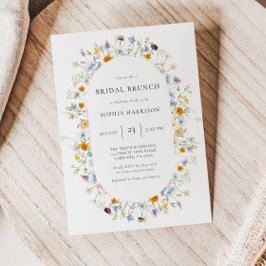 Delikat Wildblomme Ram Möhippa Inbjudningar