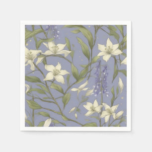 Delikat Willow Grenar och blommor Pappersservett