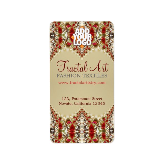 Delikata Adressetiketter för artetisk ytkonst (Framsidan)