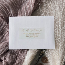 Delikata Adressetiketter för Guld Calligraphy Gues Klistermärken
