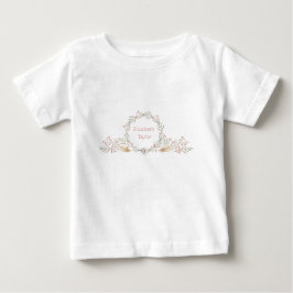 Delikata blommor och fjädrar Monogram T Shirt