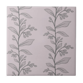 Delikata botaniska Reverie M5 stora Grått-växter Kakelplatta