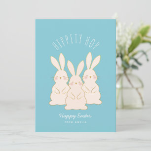 Delikata Bunnies Personlig Påsk Gift Märkre Julkort
