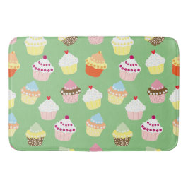 Delikata dekorerade Muffinsar på födelsedagen Badrumsmatta