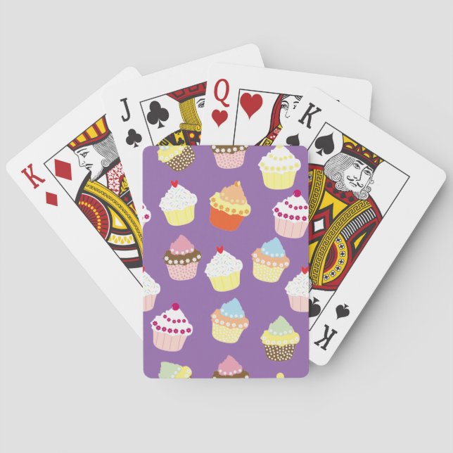 Delikata dekorerade Muffinsar på födelsedagen Casinokort (Baksidan)