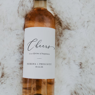 Delikata etiketter för svart ost Bröllop Vin