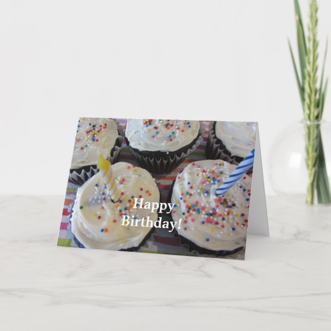 Delikata Muffinsar födelsedag Kort (Framsida)