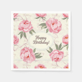 Delikata Peonies Shabby chic, av Natasha Us Pappersservett