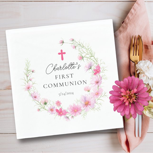 Delikata Petals First Communion Pappersservett (Skapare uppladdad)