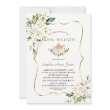 Delikata vita blommor Guld Möhippa Tea Party