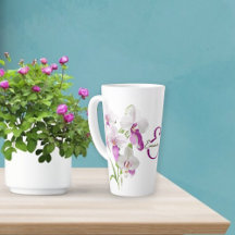 Delikata vita, orchid Flowers Monogram