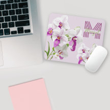 Delikata vita Orchids Monogram Mousepad