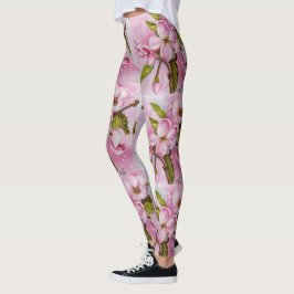 DELIKERA ROSA APPLE-BLOMMAR | BLOMMIGT LEGGINGS