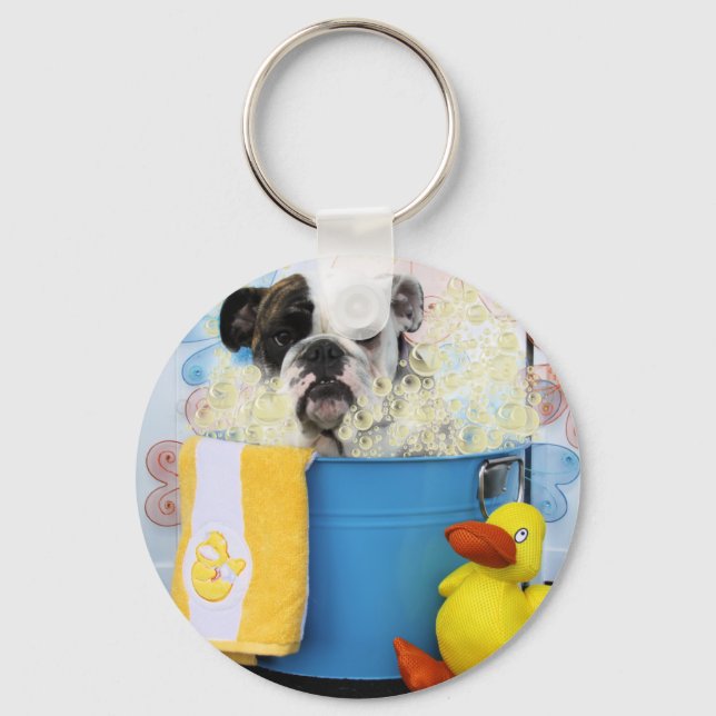 Delilah - English Bulldog Nyckelring (Framsida)