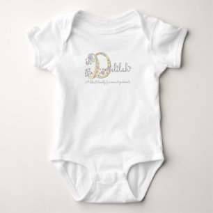 Delilah flicka namn betyder monogramhjärtan tee
