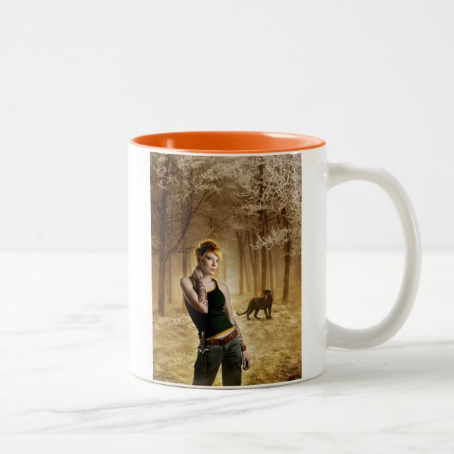 Delilah: MIG HAZ CATTITUDE Två-Tonad Mugg (Höger)