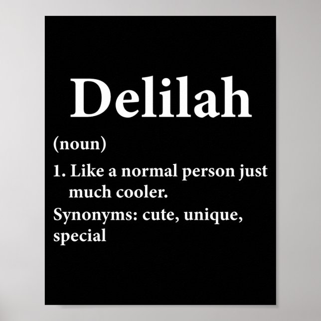 Delilah Name Definition  Poster (Framsidan)