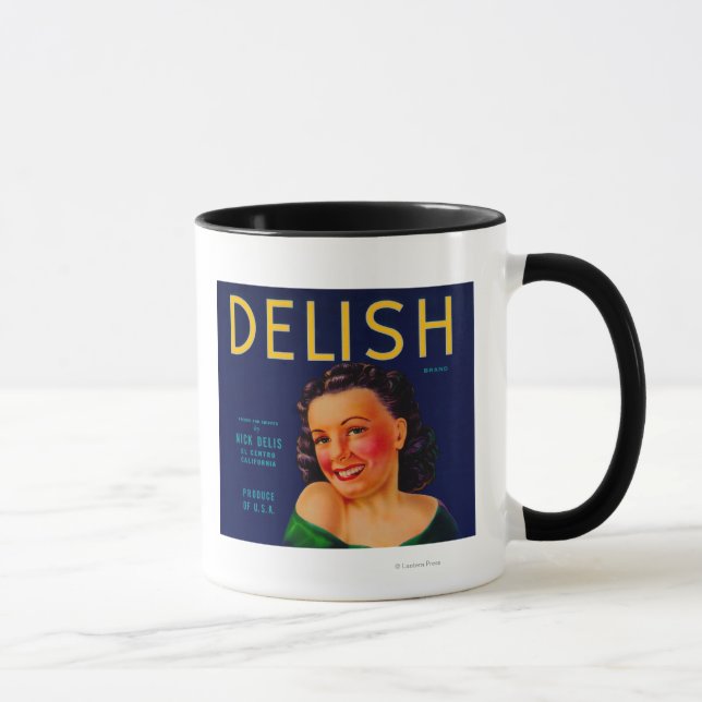 Delish Orange LabelEl Centro, CA Mugg (Höger)