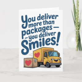 Delivery Driver Thank You Card Kort
