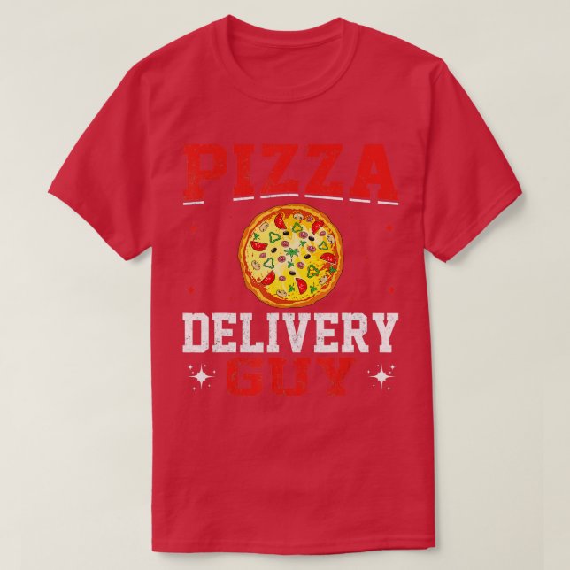 Delivery Service Pizza Delivery Pizza Delivery Man T Shirt (Design framsida)