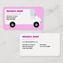 Delivery Van Rosa Affärskort