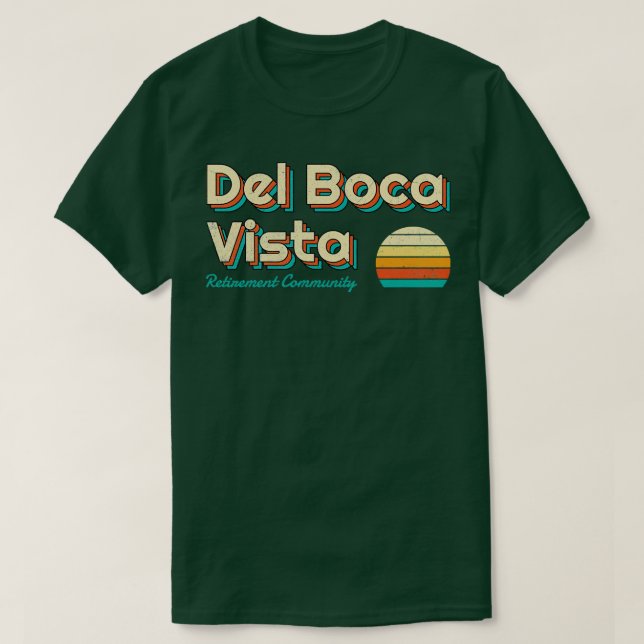 Dell Boca Vista Retro Sunset TShirt 1 T Shirt (Design framsida)
