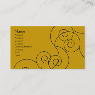 Della - antikt guld visitkort