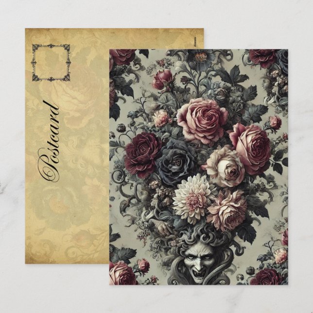 🩸 Dellamorte Dellamore - Gothic Blommigt Design Helg Vykort (Fram/baksida)