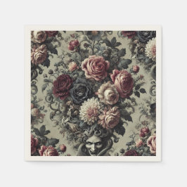 🩸 Dellamorte Dellamore - Gothic Blommigt Design Pappersservett