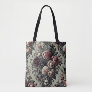 🩸 Dellamorte Dellamore - Gothic Blommigt Design Tygkasse