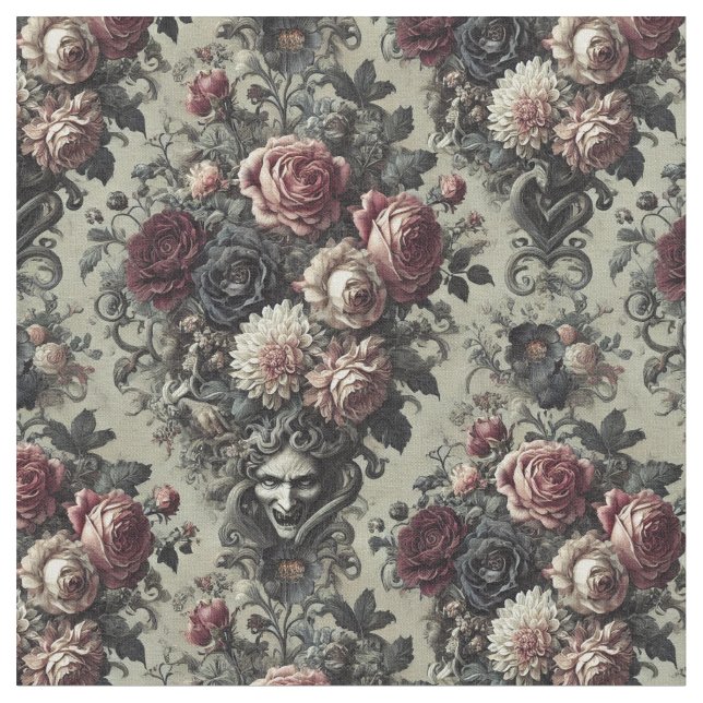 Dellamorte Dellamore - Gothic Classic Tile Tyg (Närbild)