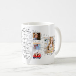 Delmålsdag PHOTO COLLAGE Family Träd Gift Kaffemugg
