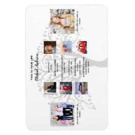 Delmålsdag PHOTO COLLAGE Family Träd Gift Magnet