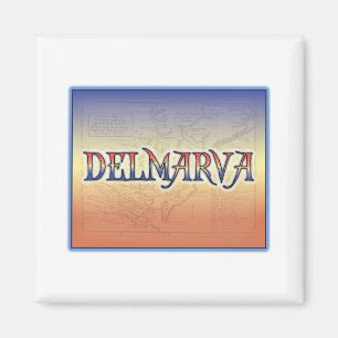 DelMarVa antik karta Magnet