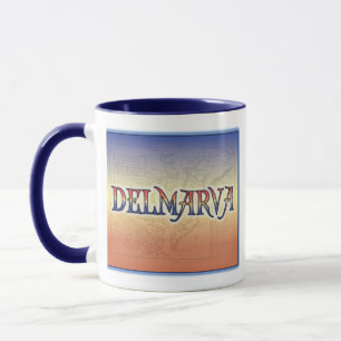 DelMarVa antik karta Mugg