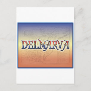 DelMarVa Antique Karta Vykort