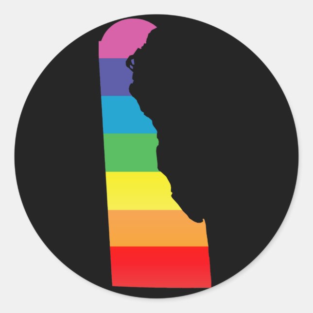 Delmedveten pride. runt klistermärke (Framsida)