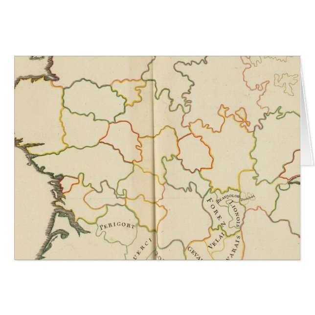 Delning av Frankrike Hälsningskort (Framsidan Horizontal)