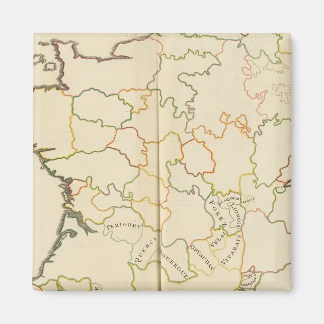 Delning av Frankrike Magnet (Framsidan)