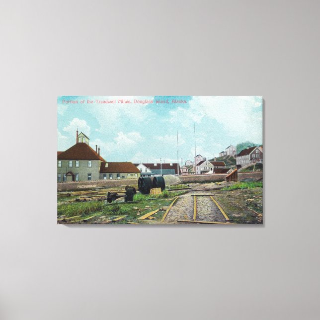 Delning av Treadwell MinesDouglass Island, AK Canvastryck (Framsida)