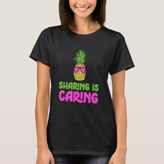 Delning innebär att Swinger Pineapple Sunglass tas T Shirt (Framsida)