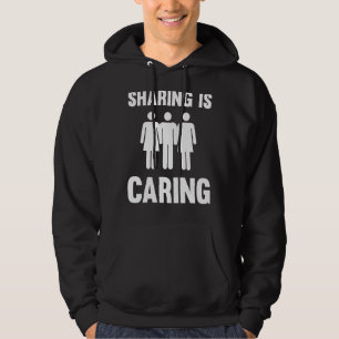 Delning tar hand om polyamoriska stötfångare hoodie